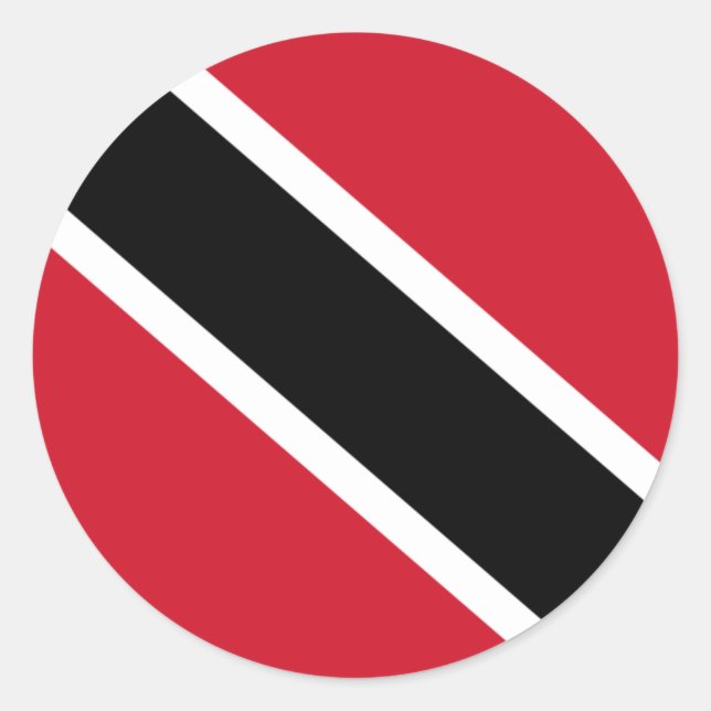 Flag of Trinidad and Tobago Classic Round Sticker (Front)