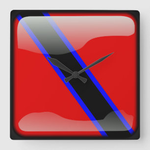 Flag of Trinidad and Tobago Square Wall Clock