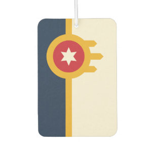 Flag of Tulsa city, Oklahoma State Car Air Freshener