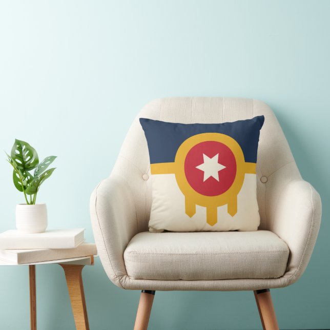 Flag of Tulsa city, Oklahoma State Cushion (Chair)