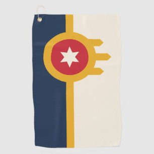 Flag of Tulsa city, Oklahoma State Golf Towel