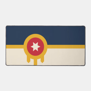 Flag of Tulsa, Oklahoma Desk Mat