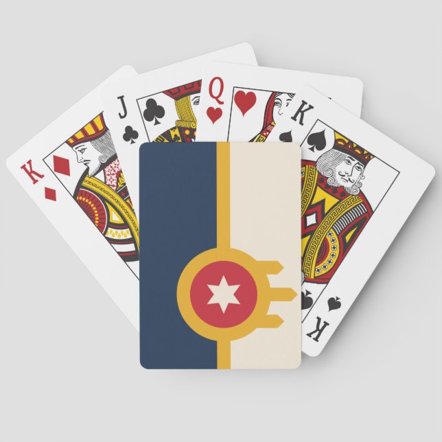 Flag of Tulsa (Oklahoma) Playing Cards (Back)