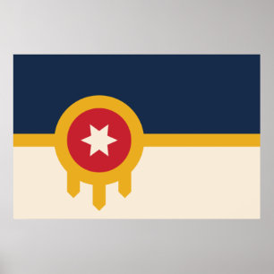 Flag of Tulsa (Oklahoma) Poster