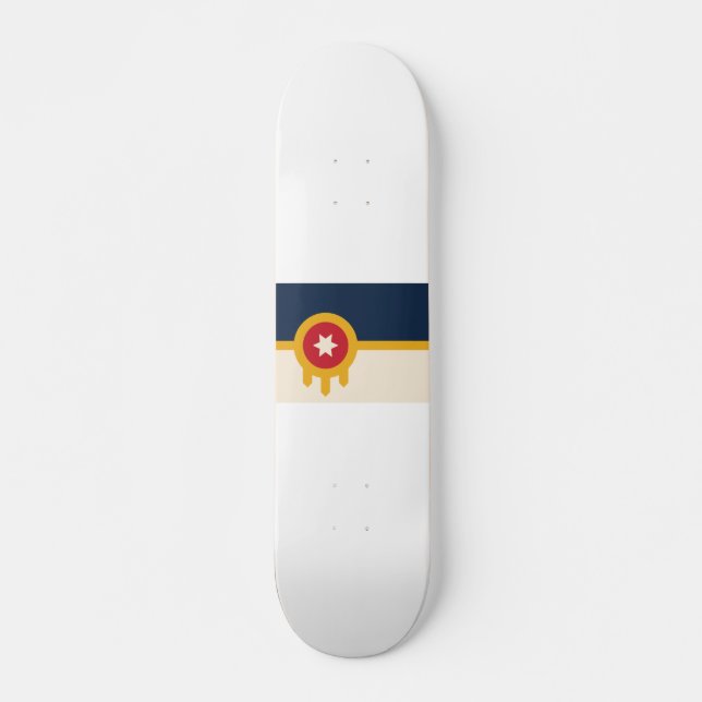 Flag of Tulsa, Oklahoma Skateboard (Front)