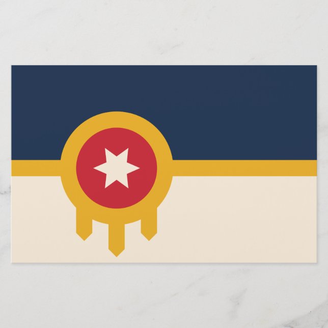 Flag of Tulsa (Oklahoma) Stationery (Front)