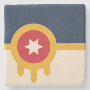 Flag of Tulsa (Oklahoma) Stone Coaster