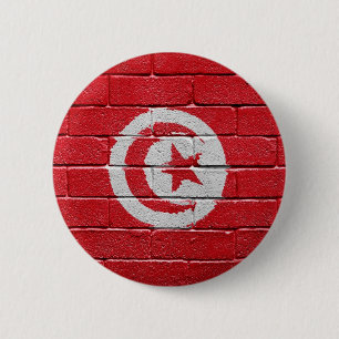 Flag of Tunisia 6 Cm Round Badge