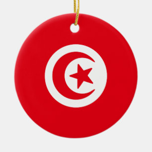 Flag of Tunisia Ceramic Ornament