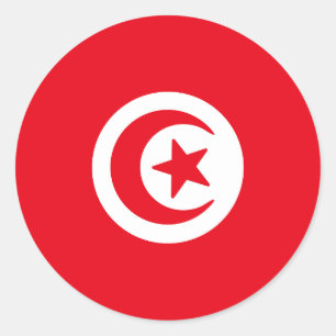 Flag of Tunisia Classic Round Sticker