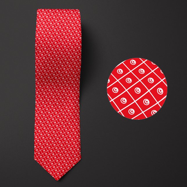 Flag of Tunisia Pattern Tie (Creator Uploaded)