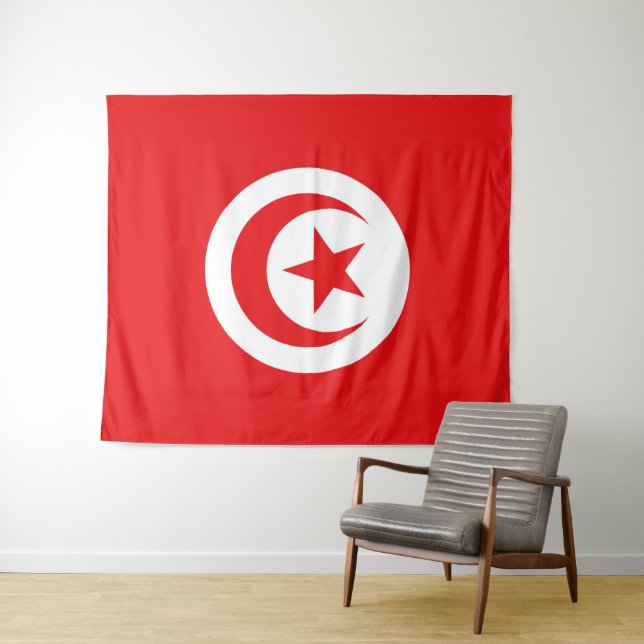 Flag of Tunisia Tapestry (In Situ (Horizontal))
