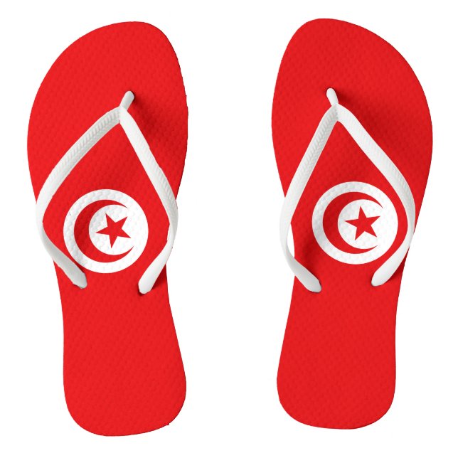 Flag of Tunisia Thongs (Footbed)