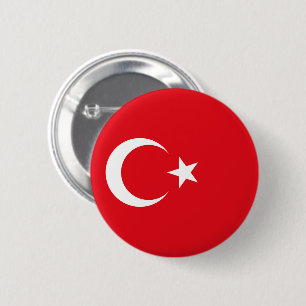 Flag of Turkey 6 Cm Round Badge