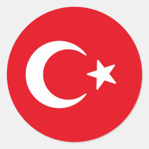 Flag of Turkey Classic Round Sticker