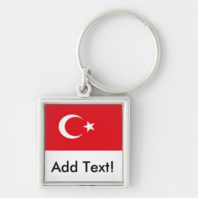 Flag of Turkey Key Ring (Front)