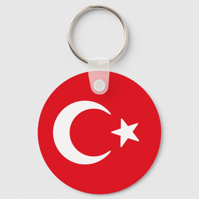 Flag of Turkey Key Ring (Front)
