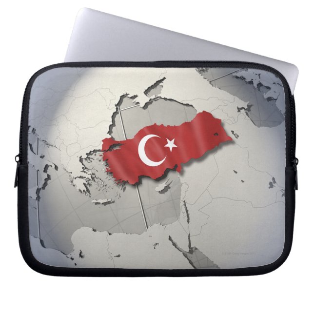 Flag of Turkey Laptop Sleeve (Front)