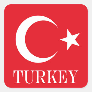 Flag of Turkey Square Sticker