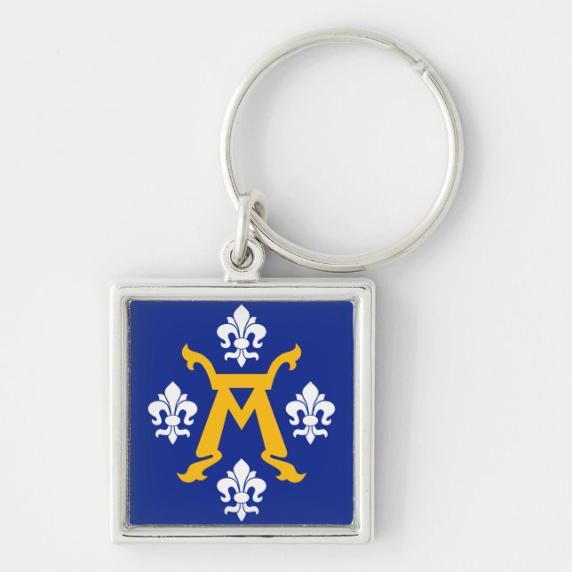 Flag of Turku, Finland Key Ring (Front)