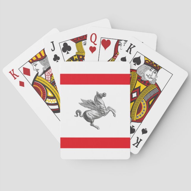 Flag of Tuscany, ITALY Playing Cards (Back)