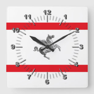 Flag of Tuscany (Italy) Square Wall Clock