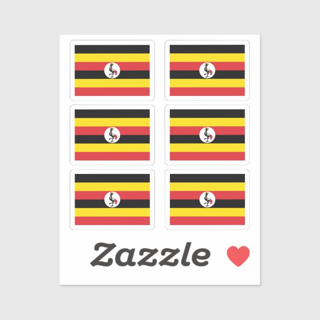 Flag of Uganda Collection pack of 6 (Sheet)
