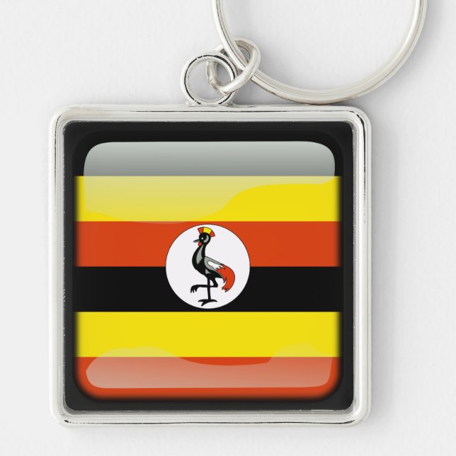 Flag of Uganda Key Ring (Front)