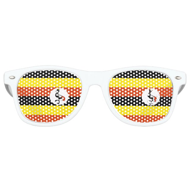 Flag of Uganda Retro Sunglasses (Front)
