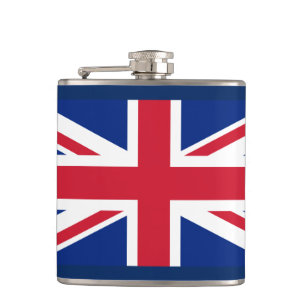 Flag of UK Vinyl Wrapped Flask