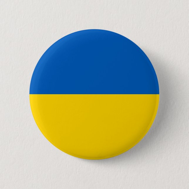 Flag of Ukraine 6 Cm Round Badge (Front)