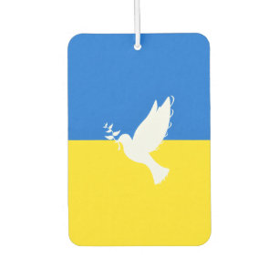 Flag of Ukraine Air Freshener Dove of Peace
