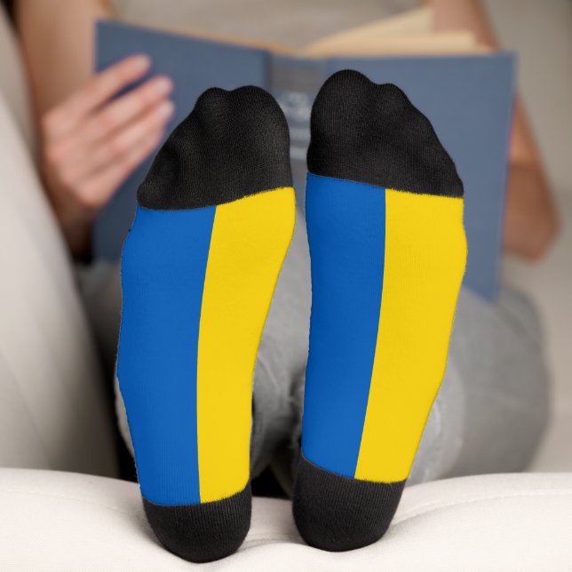 Flag of Ukraine blue and yellow Socks (Bottom)