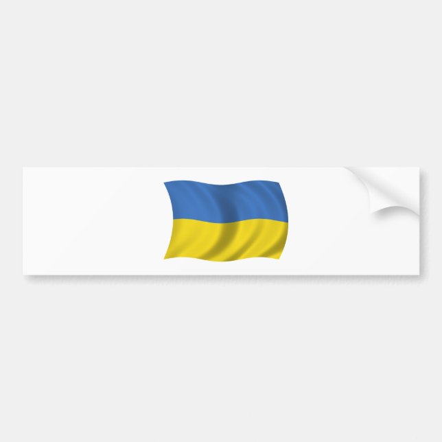 Flag of Ukraine Bumper Sticker (Front)