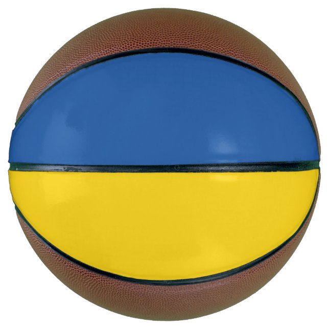 Flag of Ukraine Button Basketball (Front)