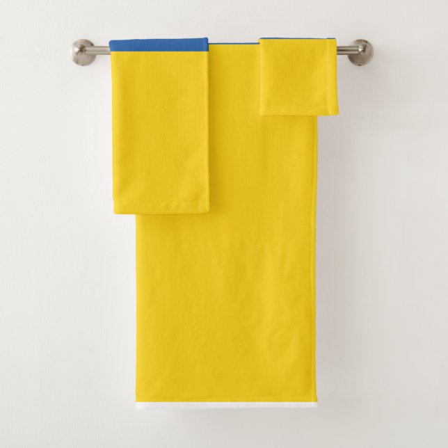 Flag of Ukraine Button Bath Towel Set (Insitu)