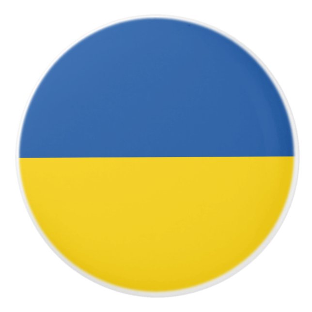 Flag of Ukraine Button Ceramic Knob (Front)