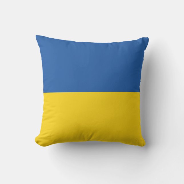 Flag of Ukraine Button Cushion (Front)