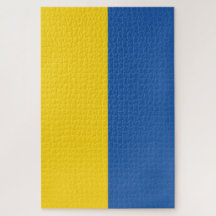 Flag of Ukraine Button Jigsaw Puzzle