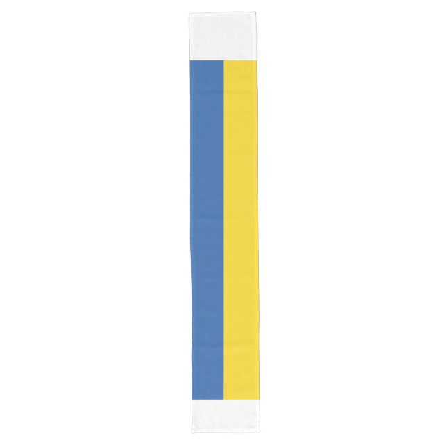 Flag of Ukraine Button Long Table Runner (Front)