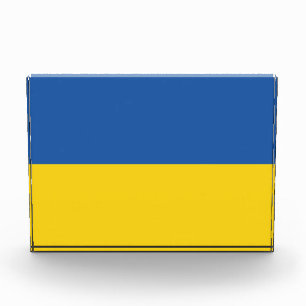 Flag of Ukraine Button Photo Block