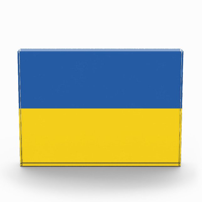 Flag of Ukraine Button Photo Block (Front)