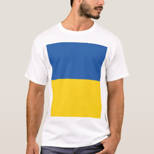 Flag of Ukraine Button T-Shirt