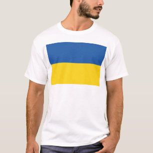 Flag of Ukraine Button T-Shirt