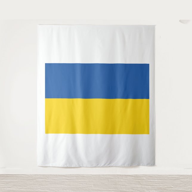 Flag of Ukraine Button Tapestry (Front)