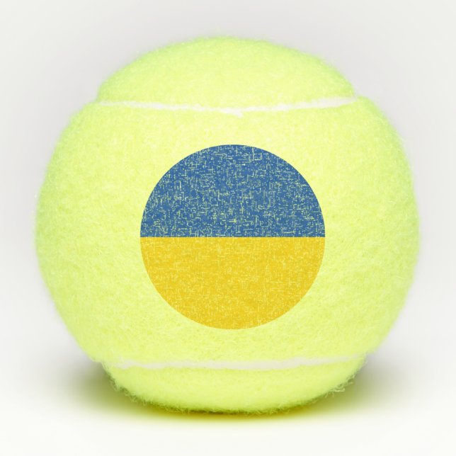 Flag of Ukraine Button Tennis Balls (Front)