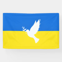 Flag of Ukraine - Dove of Peace - Freedom - Peace 