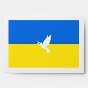 Flag of Ukraine - Dove of Peace - Freedom - Peace Envelope