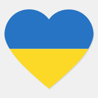 Flag of Ukraine Heart Sticker