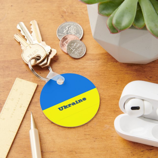 Flag of Ukraine Key Ring (Desk)